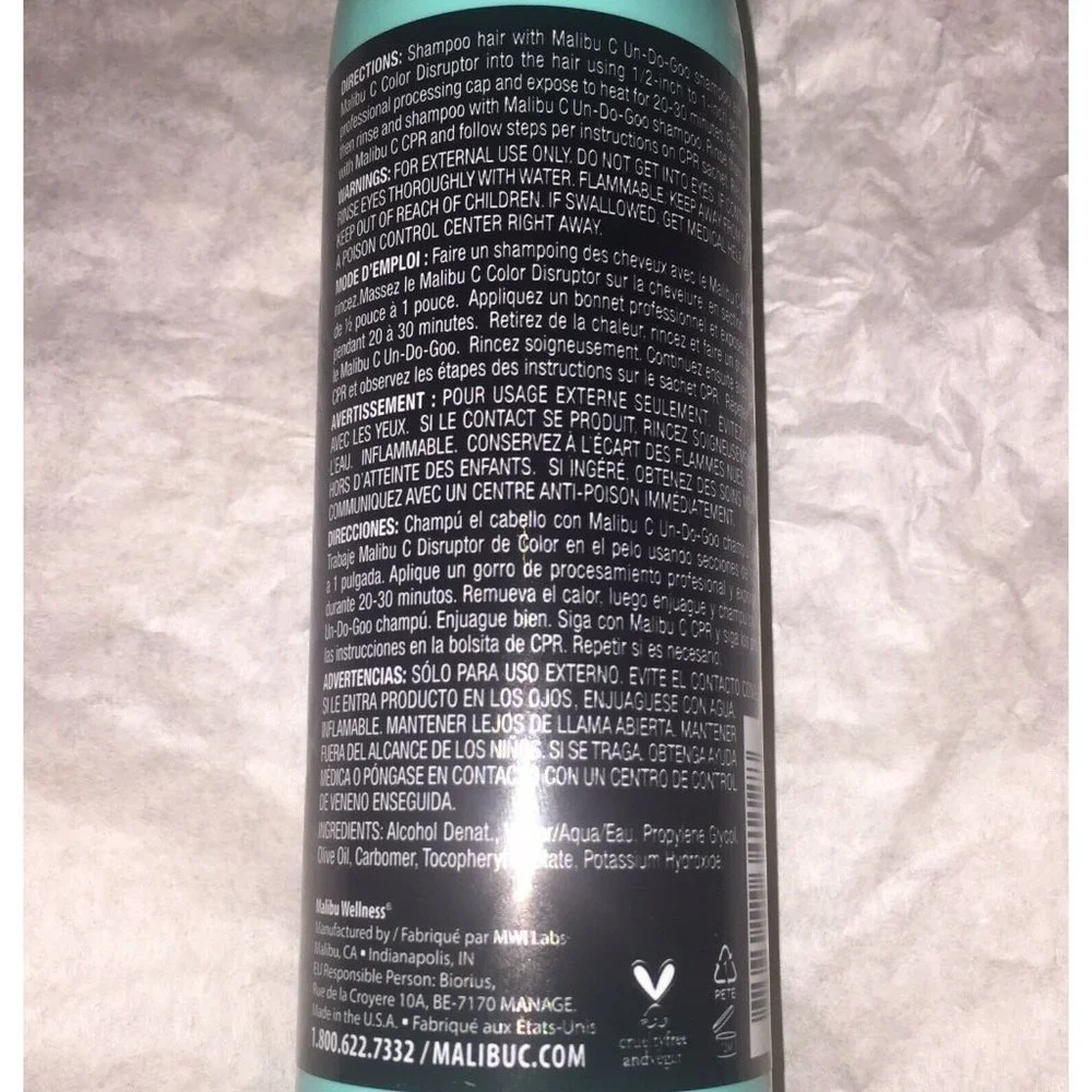 Malibu‎ Color Disruptor Corrective Prep 9 oz Bottle Use Before After CPR DDLXL